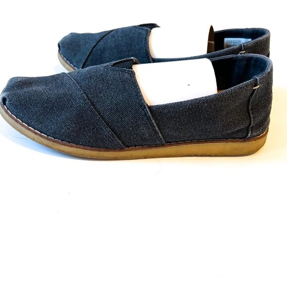 TOMS Alpargata Crepe 10010930 Black Washed Canvas Size 8 - Picture 6 of 10